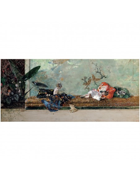 Bolso de mano  "Los hijos del pintor en el salón japonés"