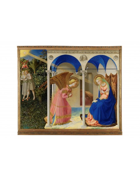 Bolsa magnum de terciopelo "La Anunciacion"