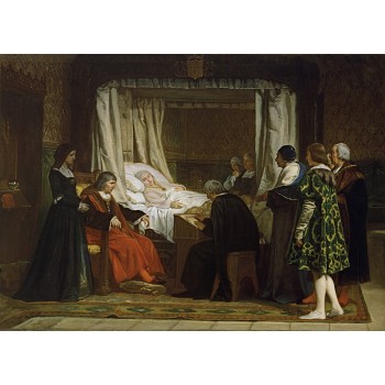 Cartel "Doña Isabel dicitando su testamento"