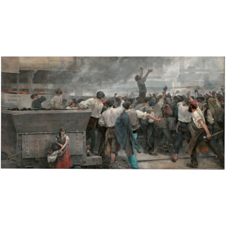 "Workers on Strike in Vizcaya" Plastic Folder