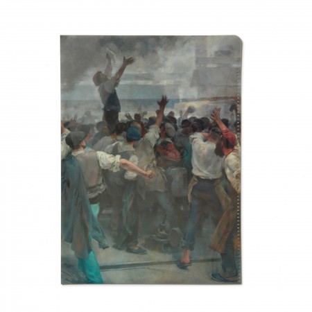 "Workers on Strike in Vizcaya" Plastic Folder