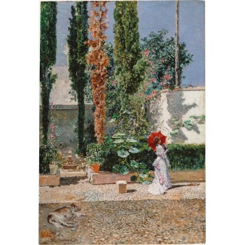 Neceser de maquillaje "El jardin de la casa de Fortuny" Siglo XIX 2