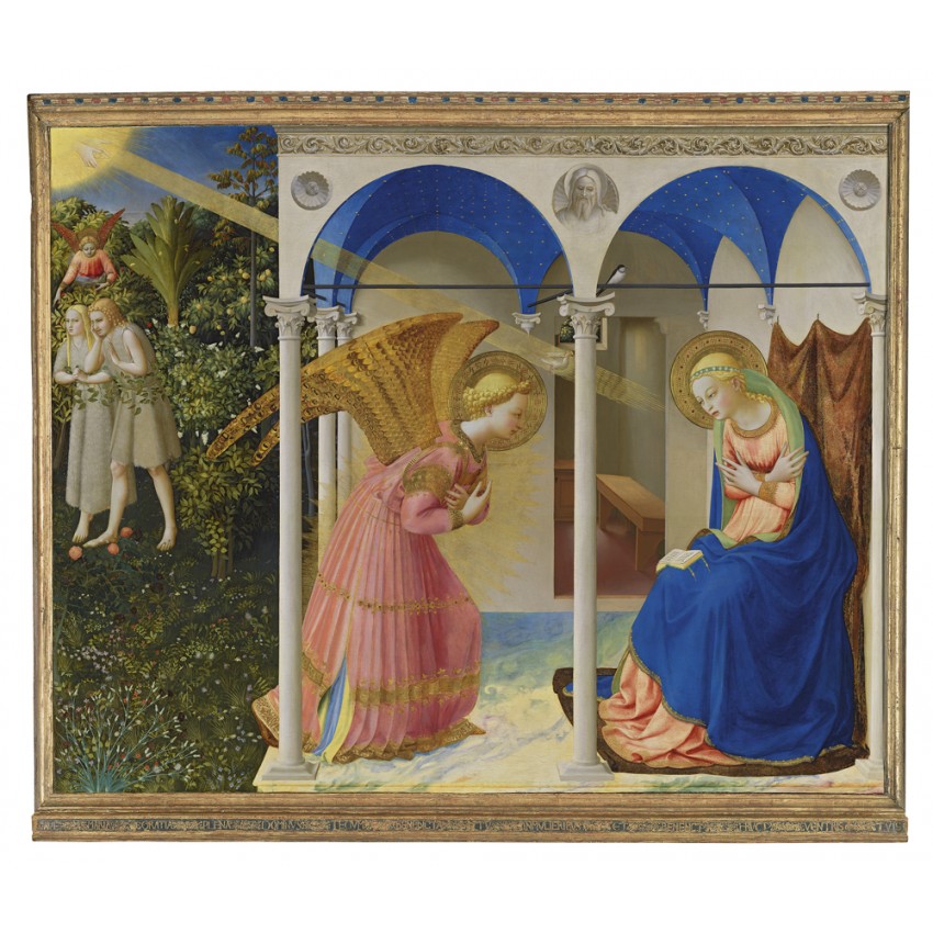 "The Annunciation" foldable silk tote... "The Annunciation" foldable silk tote...