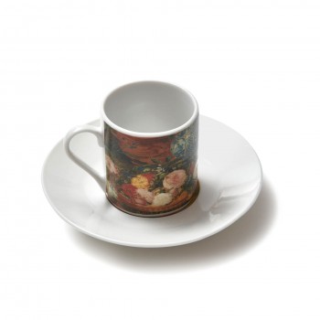 Taza y plato de porcelana...