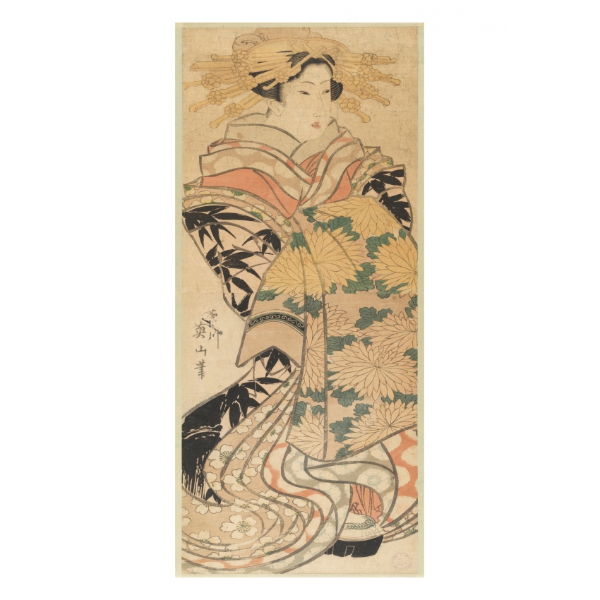 "Courtesan of Yoshiwara" fan "Courtesan of Yoshiwara" fan