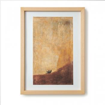 "The Drowning Dog" framed...