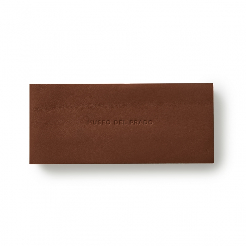 Elongated leather notepad
