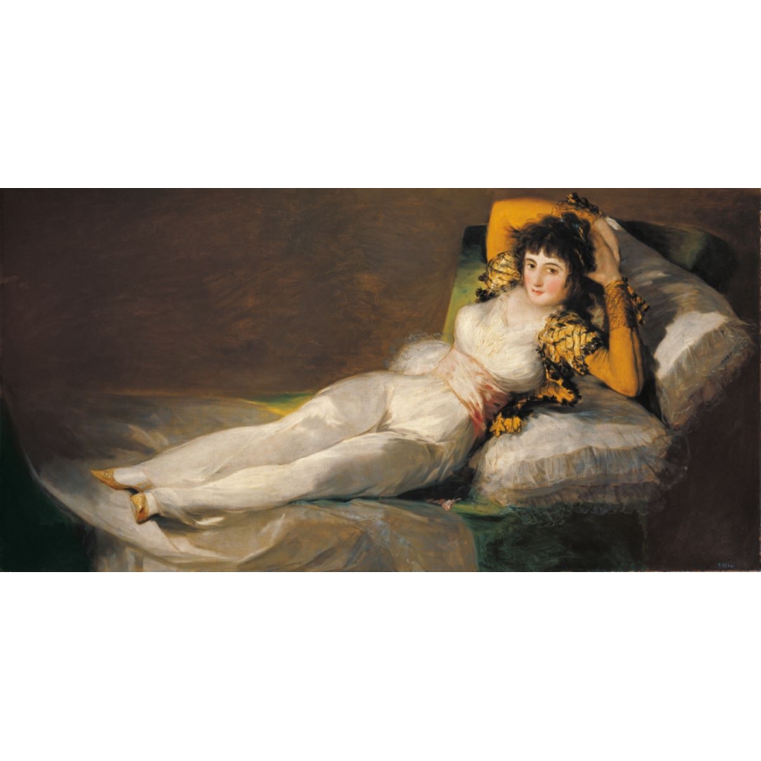 "The Clothed Maja" puzzle postcard "The Clothed Maja" puzzle postcard