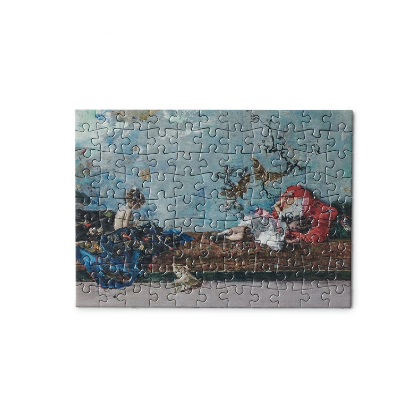 Postal puzzle "Los hijos del pintor... Postal puzzle "Los hijos del pintor...
