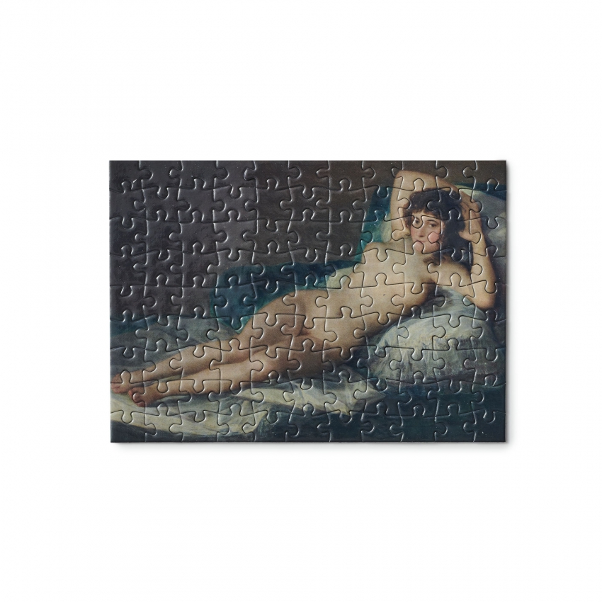 "The Naked Maja" puzzle postcard