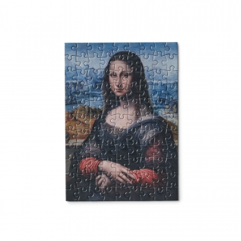 "Mona Lisa" puzzle postcard