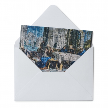 Postal puzzle "El lavatorio" 2
