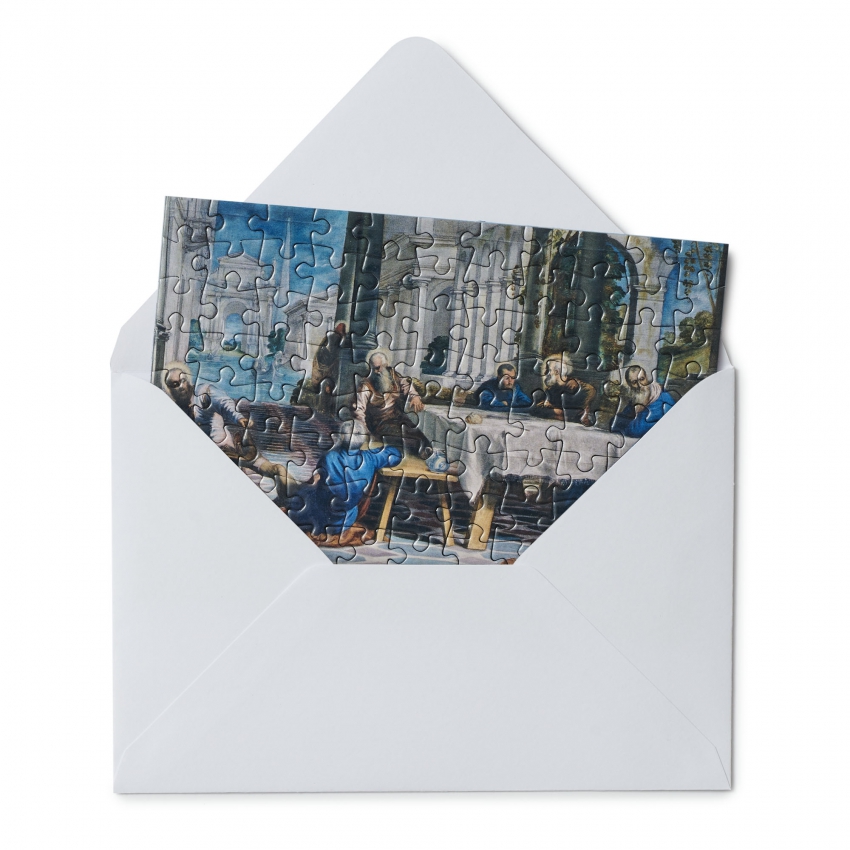 Postal puzzle "El lavatorio"