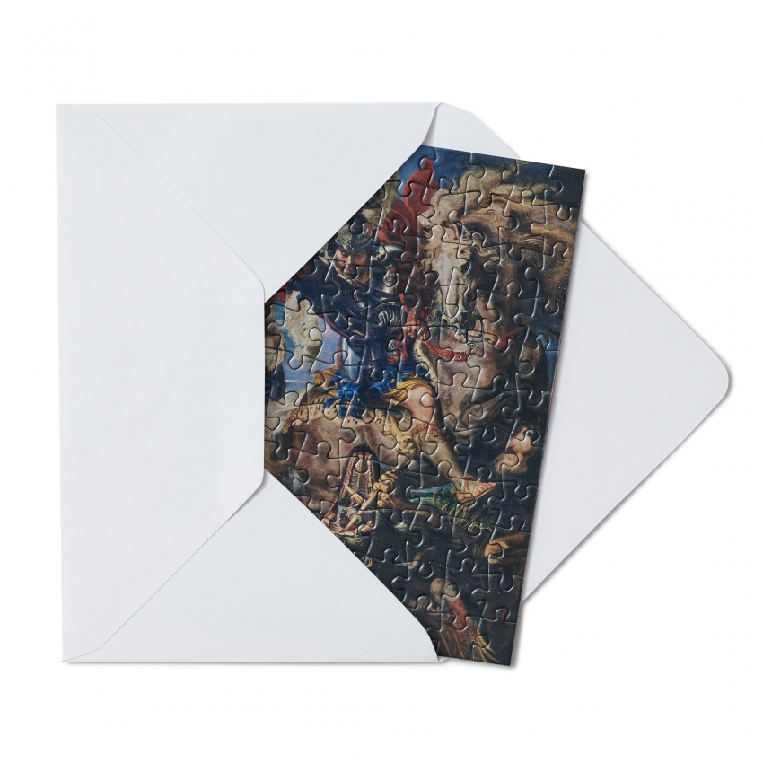 Postal puzzle "Lucha de san Jorge y...