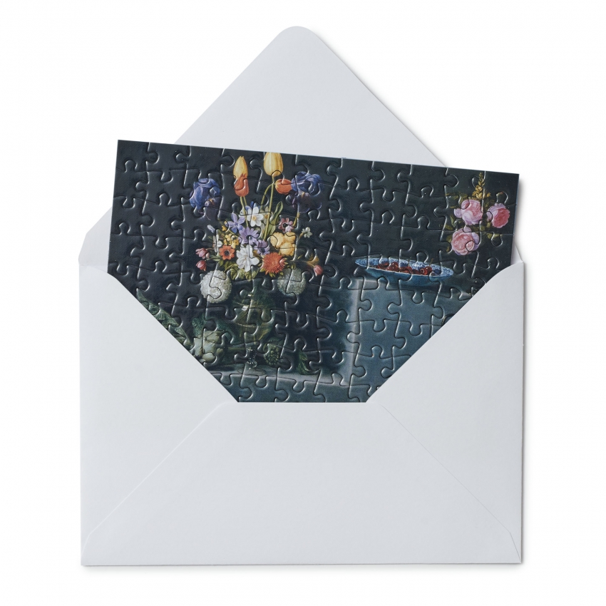 Postal puzzle "Bodegón con...