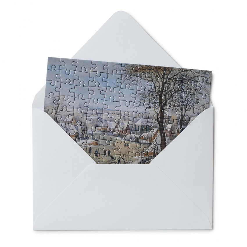 "Snowy Landscape with Skaters and a... "Snowy Landscape with Skaters and a...