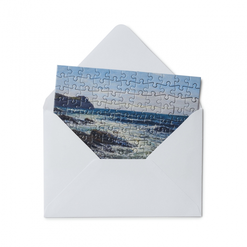 "Cliffs (Guéthary)" puzzle postcard