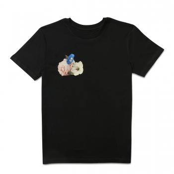 Black flowers t-shirt