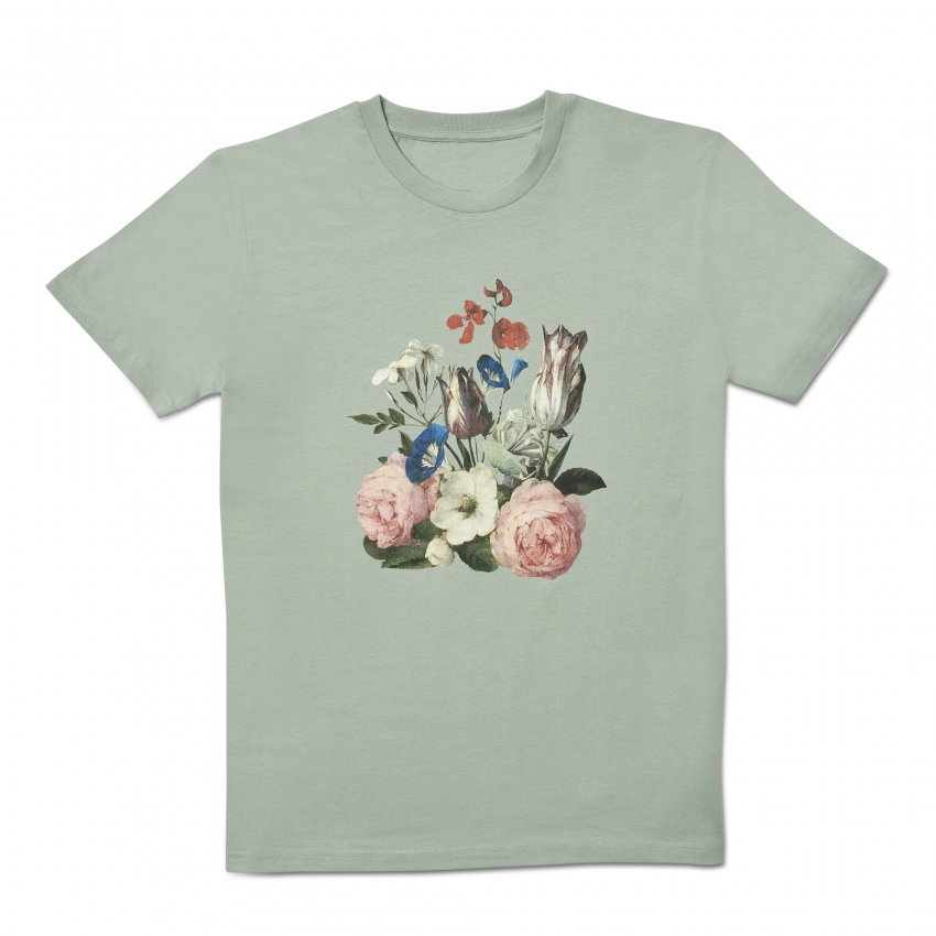"Vase of flowers" blue t-shirt