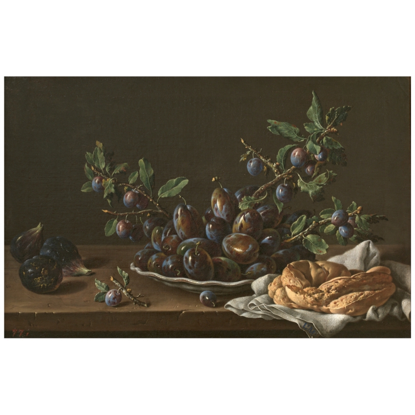 Still Life with Plums, Figs and Bread