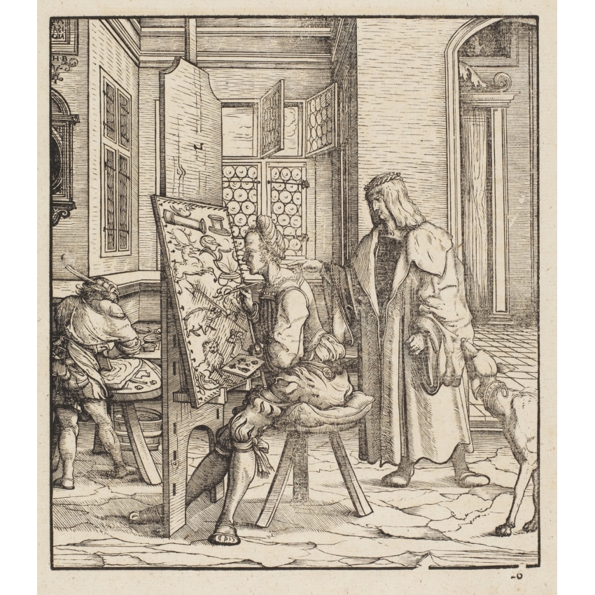 "Maximilian I visiting a painter's... "Maximilian I visiting a painter's...