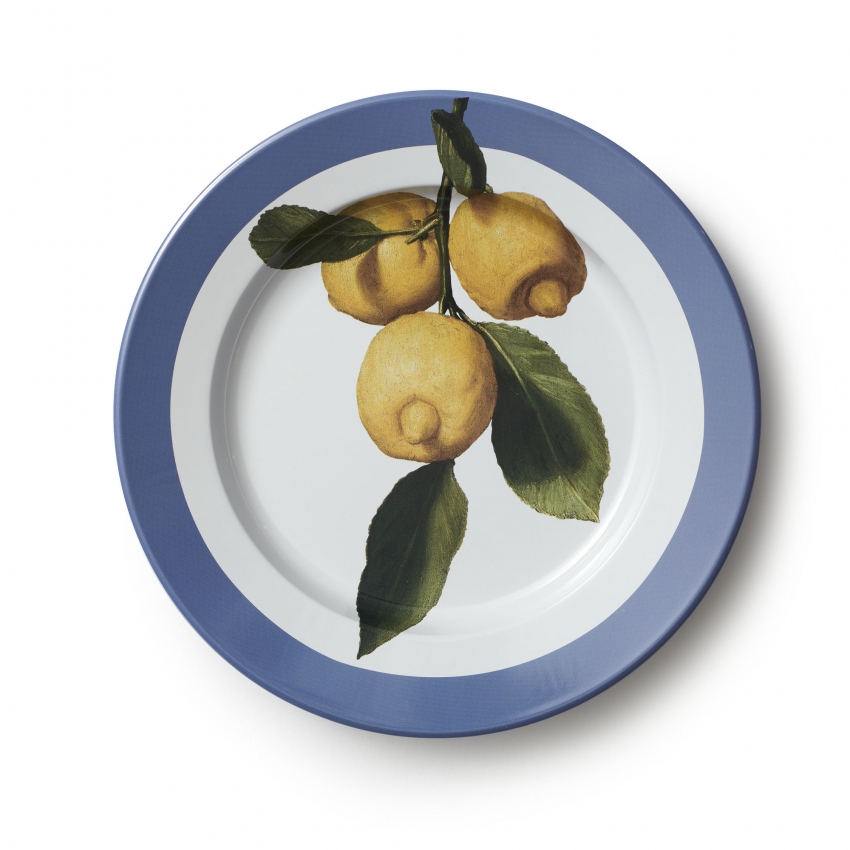 Plato metálico "Bodegón de caza,...