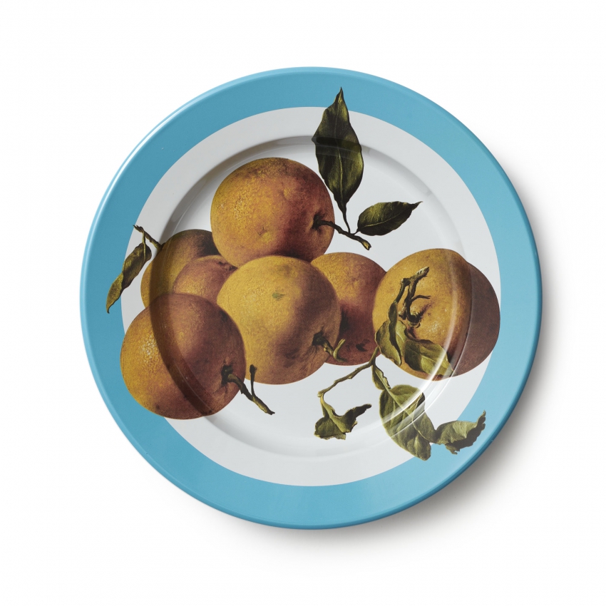 "Still Life with Oranges" tin plate