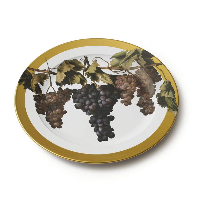 Plato metálico "Bodegón con cuatro...