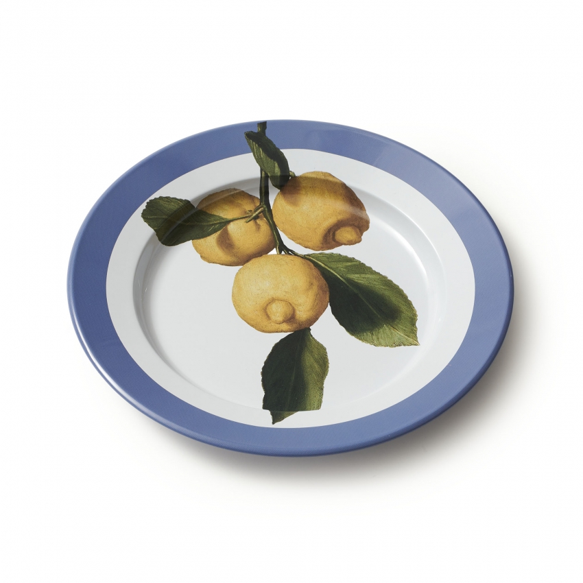 Plato metálico "Bodegón de caza,...