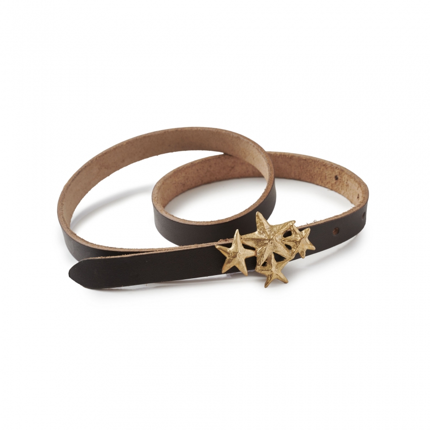 Constellation collection leather belt