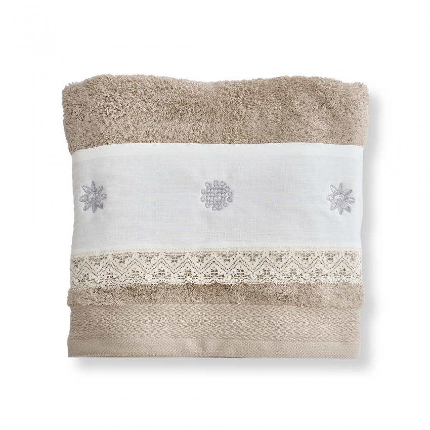 "Hand in Hand" embroidered towel "Hand in Hand" embroidered towel