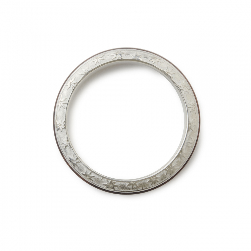 Anillo "Darse la mano" en caoba