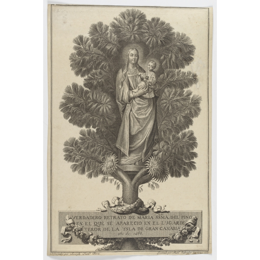 "Image of the Virgen del Pino" woven... "Image of the Virgen del Pino" woven...