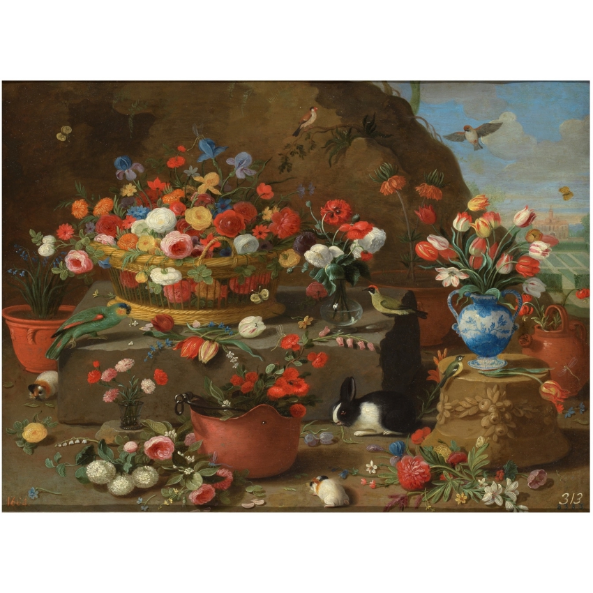 "Floral Still Life" Fireflies Table... "Floral Still Life" Fireflies Table...