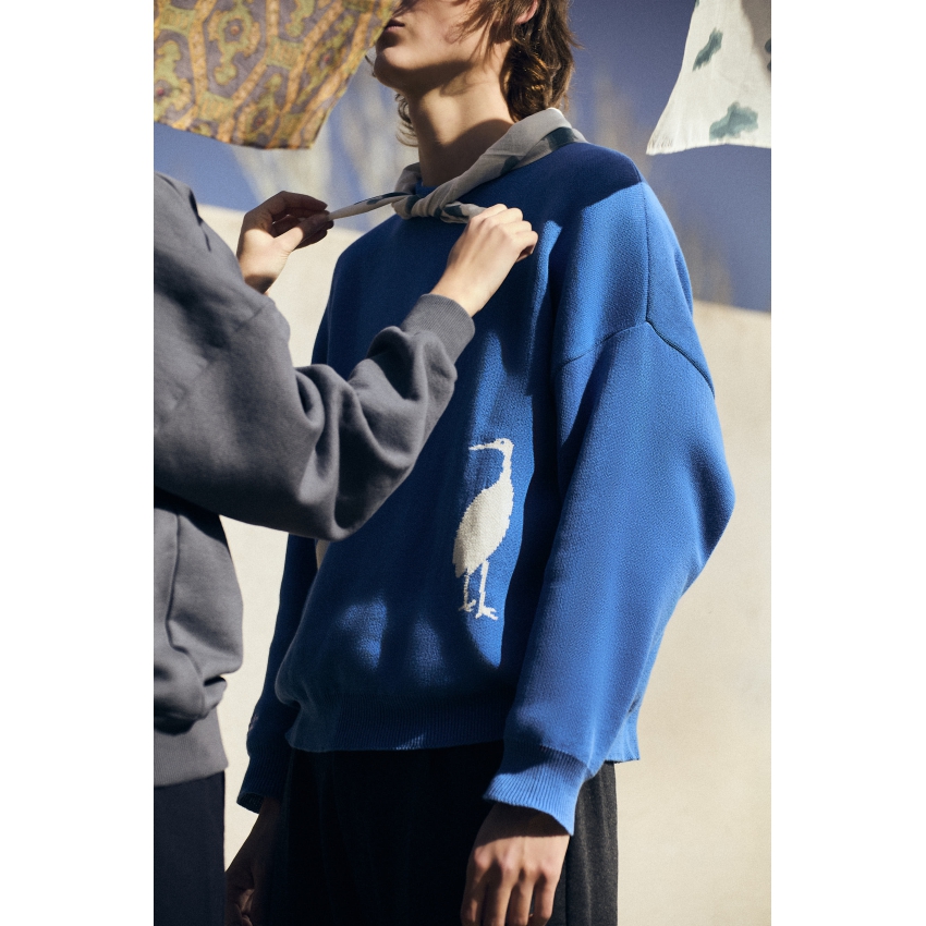 Tsuru (Crane) Pullover  “Tomon Hyakka...