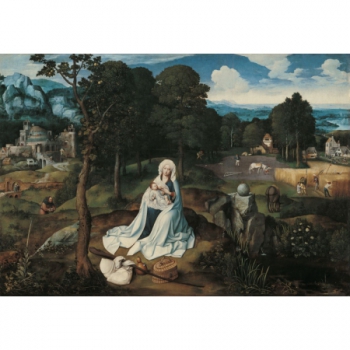 Paisaje con el descanso en...