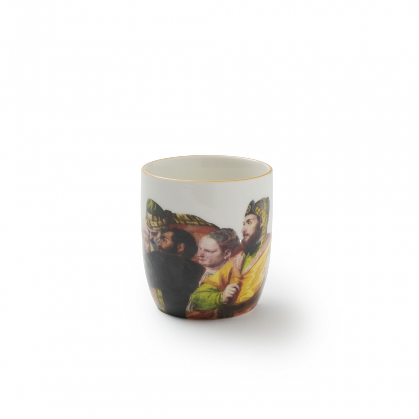 Vaso de porcelana "La disputa con los... Vaso de porcelana "La disputa con los...