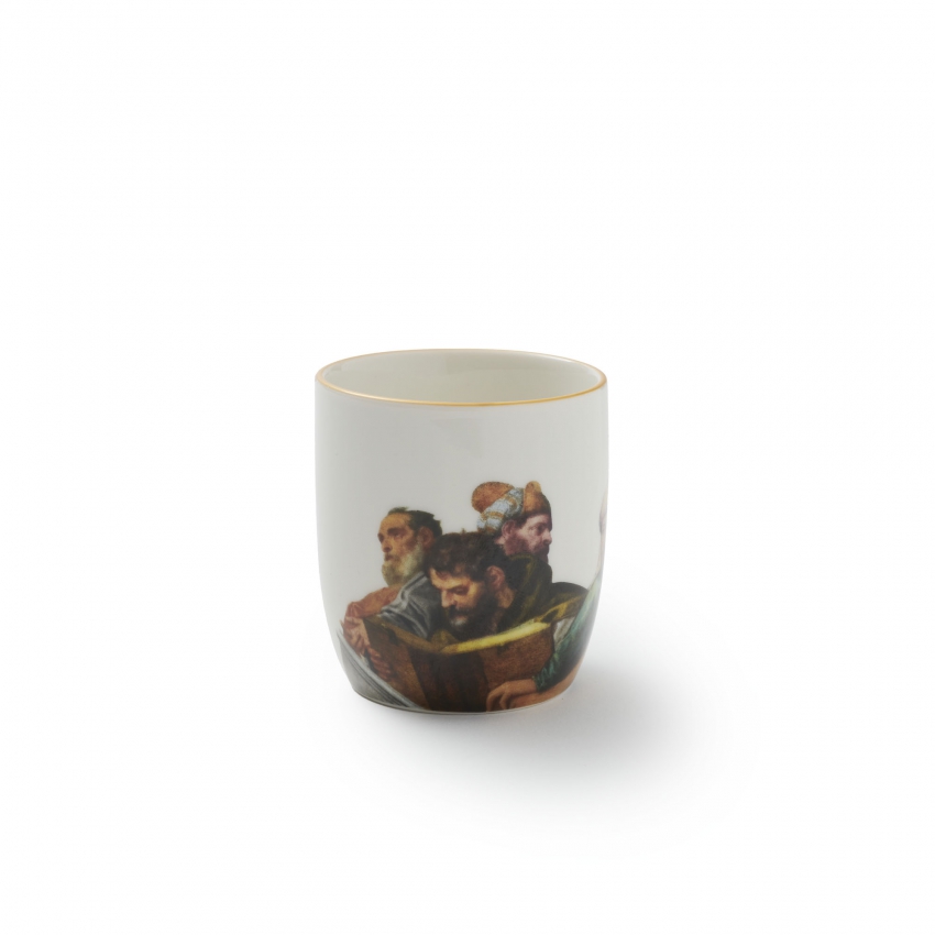Vaso de porcelana "La disputa con los... Vaso de porcelana "La disputa con los...