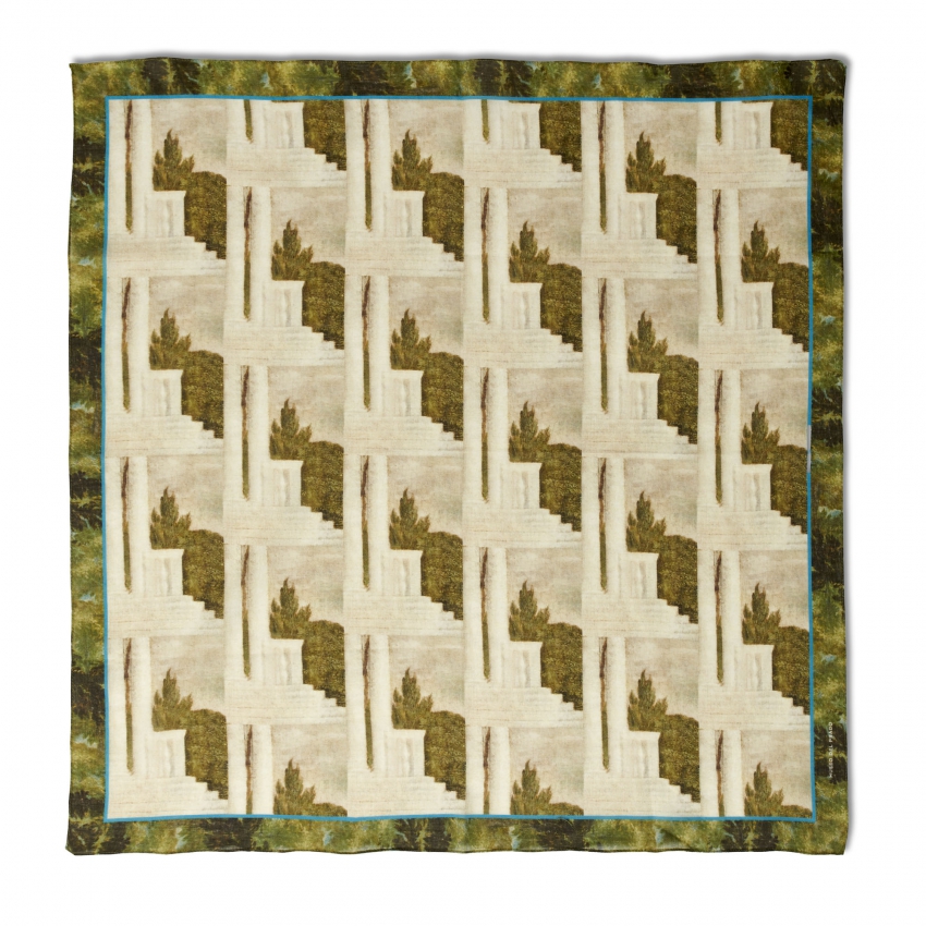 Veronese details silk scarf