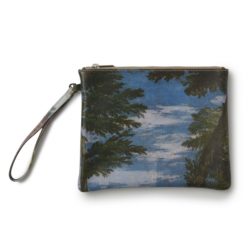 “The Finding of Moses” leather handbag