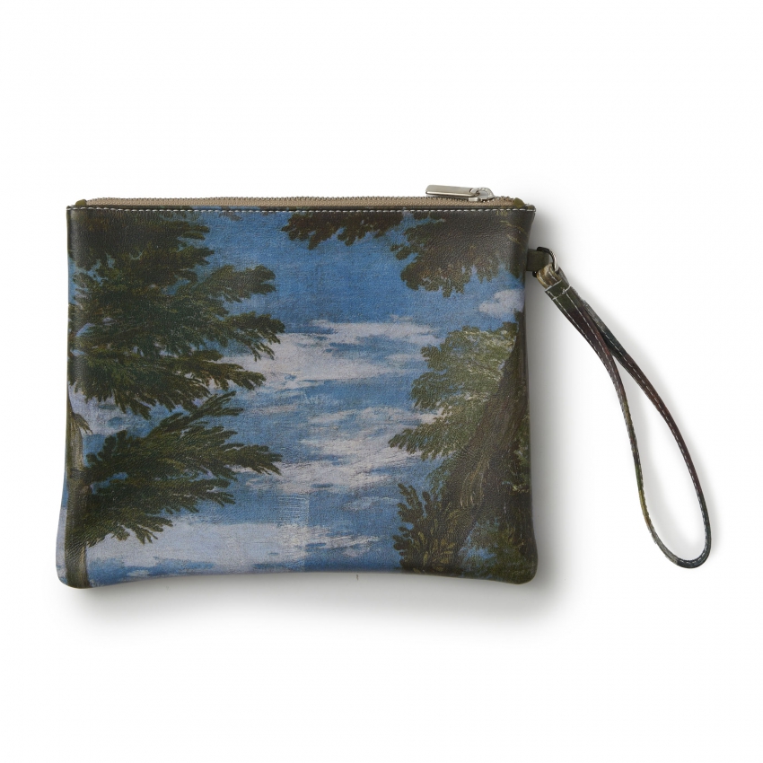 “The Finding of Moses” leather handbag