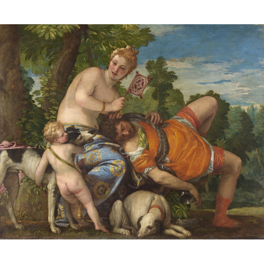 Bolso de mano de piel "Venus y Adonis" I Bolso de mano de piel "Venus y Adonis" I