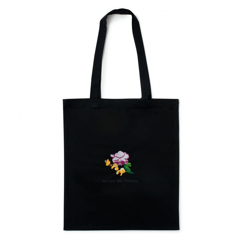 Guadalupe black bag with flower design