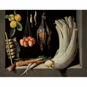 Bodegón de caza, hortalizas...