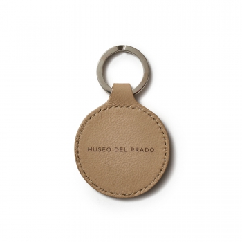 "Blue flower" leather keyring 2