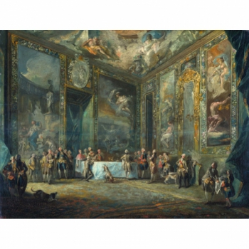 Carlos III comiendo ante su...