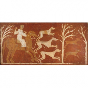 Cacería de liebres. Pintura...