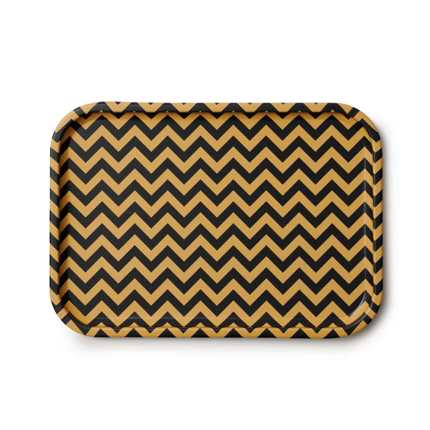 "George with Parallel Lines" metallic...