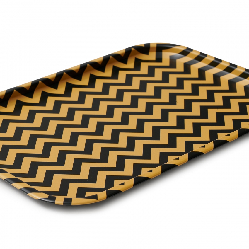 "George with Parallel Lines" metallic...