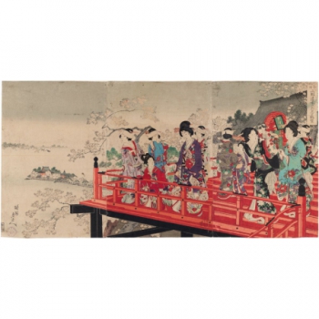 Panorama del lago Shinobazu...